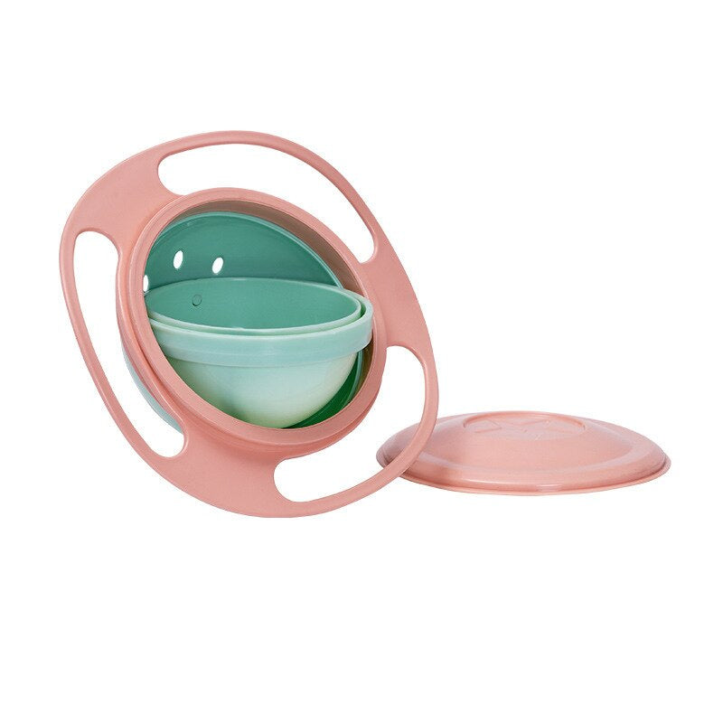 Universal Gyro Bowl Children Rotary Balance Novelty Gyro 360 Rotate Spill Proof Feeding Dishes Baby Training Rotary Balance Toy